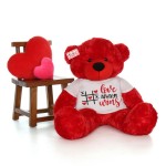 Huge 5 Feet Personalized Love Teddy Bear - Choose From 7 Colors
